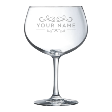 Personalised Gin Glass - Laser Engraved Glassware
